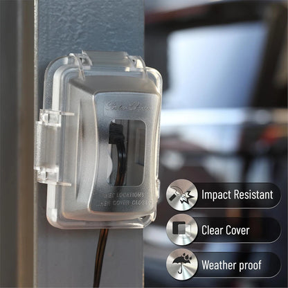 Bates Weatherproof Electrical Outlet Cover, 1-Gang, Outdoor 1 Pack, Clear
