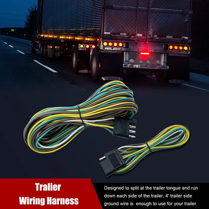 LIMICAR Trailer Wiring Harness Kit, 25ft Wire with 25FT