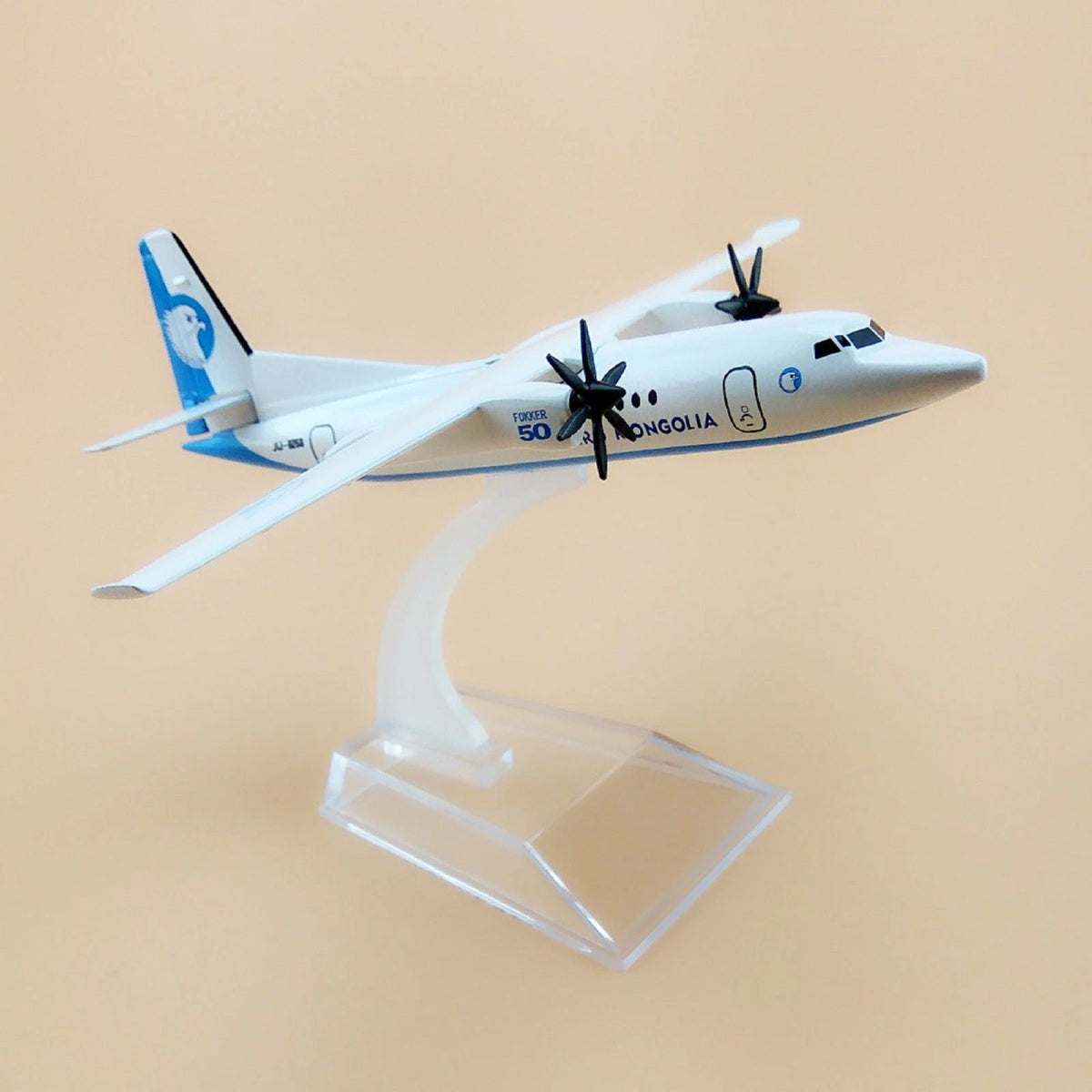 1/400 Scale Aircraft Mongolia Fokker 50 FK-50 Alloy Plane Model Display Gift g