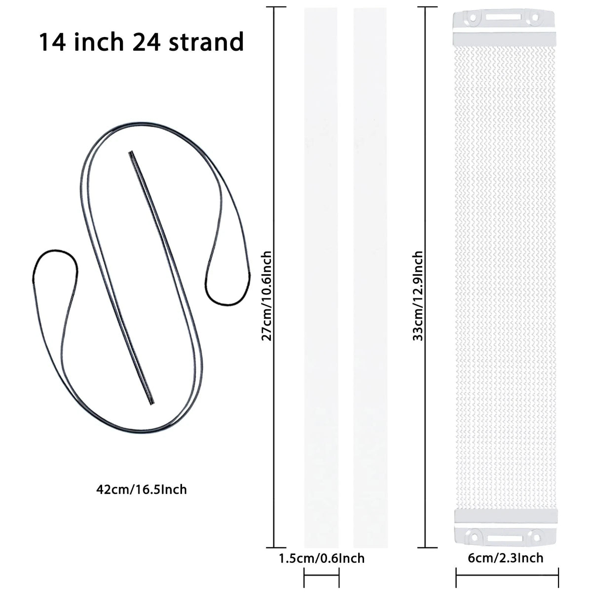 EASTROCK Snare Drum Wires Wire Wire-24 Strand 14 Inch, silver