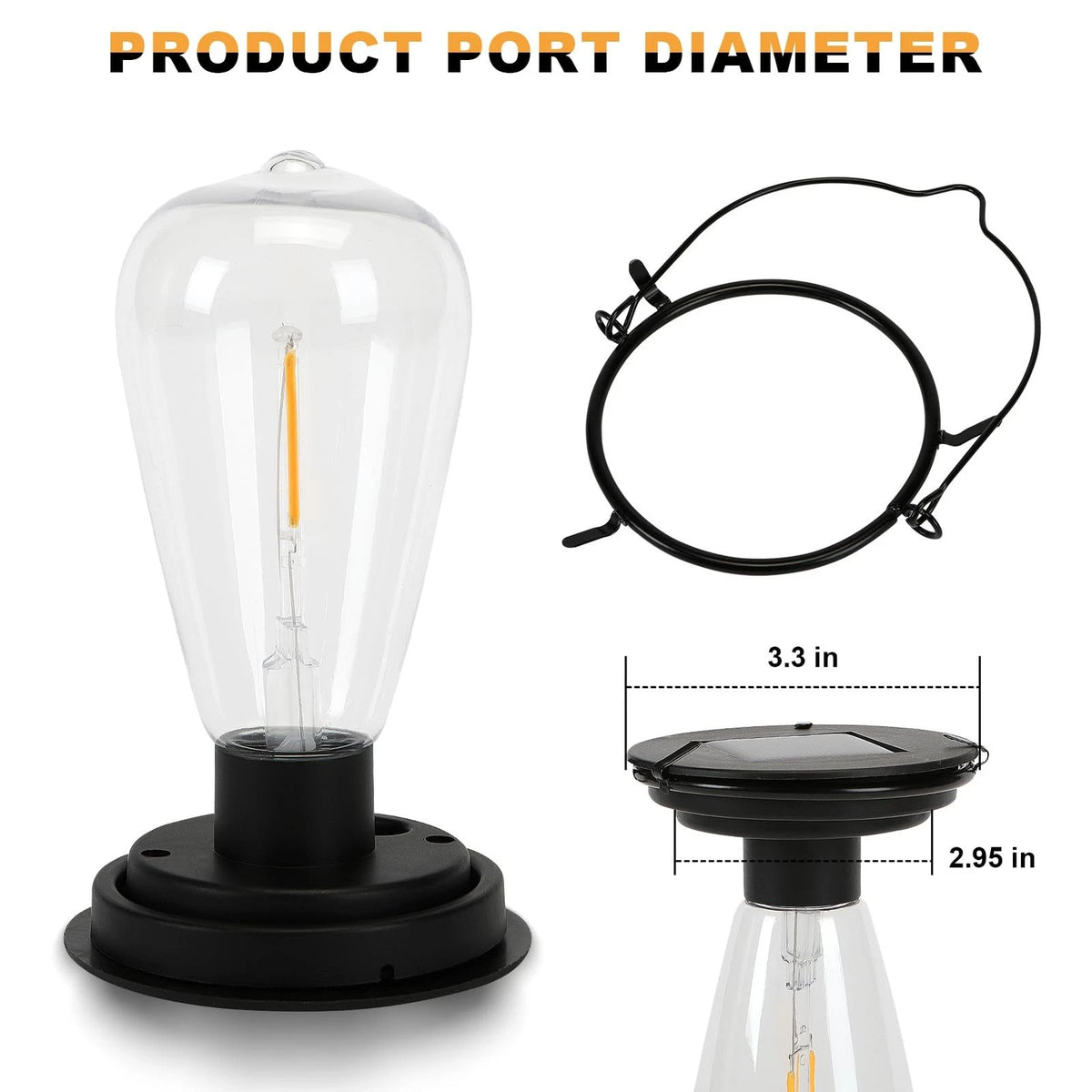 Replacement Solar Light Tops-Solar Bulbs for 2 PACK, Warm White