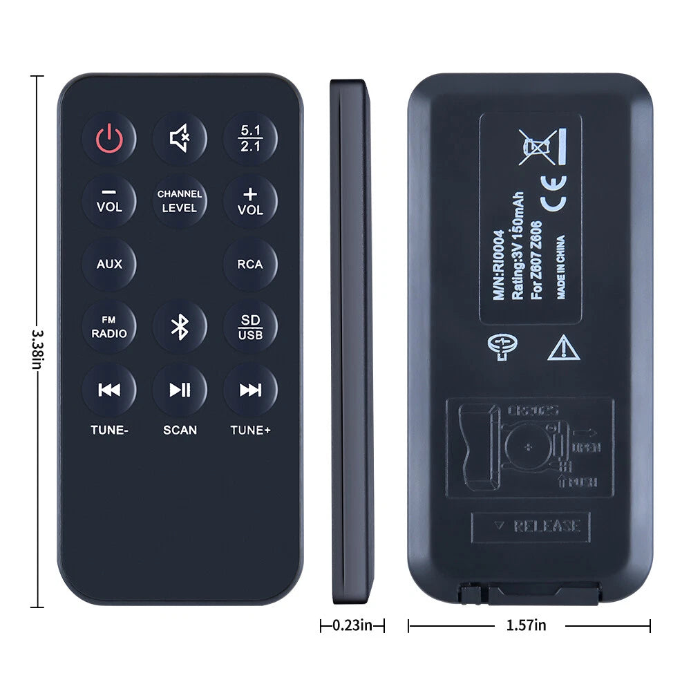 R10004 Replace Remote Control For Z607 Logitech 5.1 Surround Sound Speakers