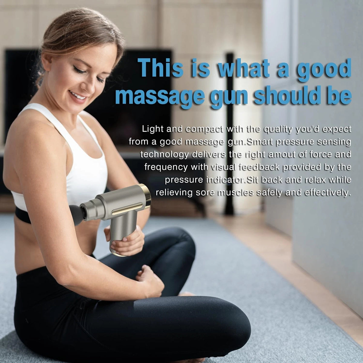 cotsoco Massage Gun Deep Tissue for Pain Relief with 4 Greysilver
