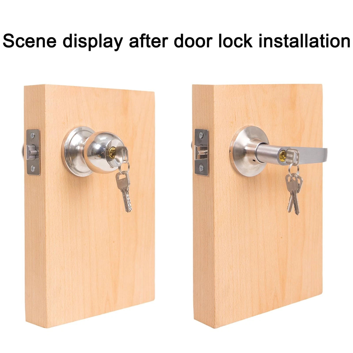 VIKITON Door Lock Installation For 2-3/4 in latch & 2-3/8 latch, Orange