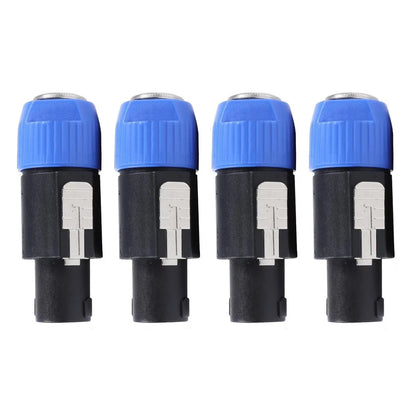 4pcs Speaker Cable Plug with Stress Relief Feature for 10-16 Gauge AWG Cables