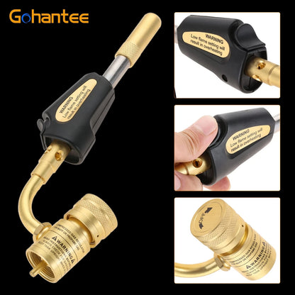 gohantee Propane MAPP Gas Turbo Torch Tips with Self Ignition Trigger Gold