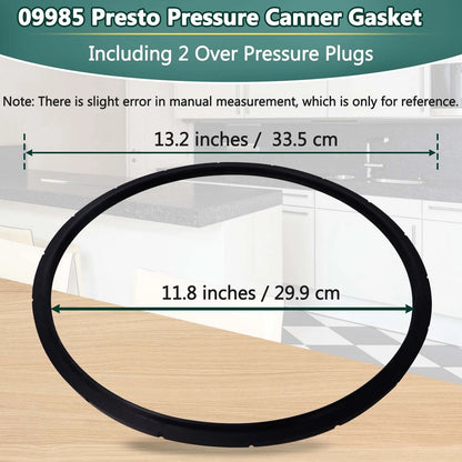 2Pack 09985 for presto Pressure Canner Sealing Ring Gasket 23 quart, Black