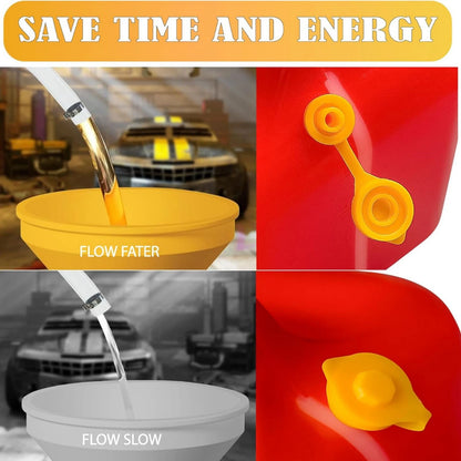 5PCS Fuel Gas Can Vent Cap Set Yellow Plastic For Garage Workshop Canisters