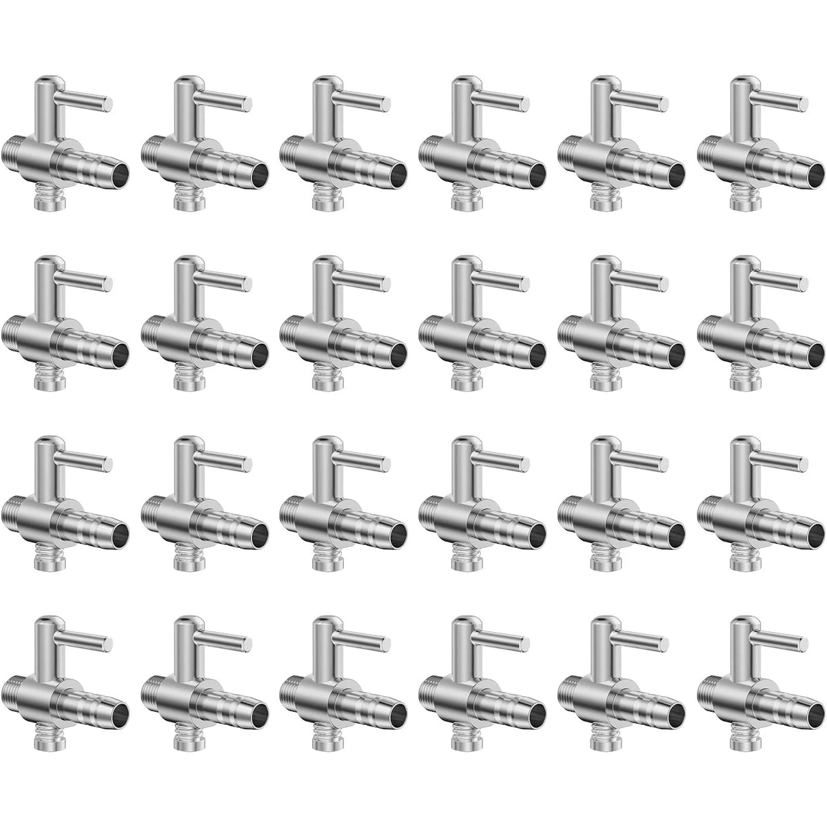 Pawfly 24 Pack Aquarium Thread Air Control Valves for 3/16" ID Threaded