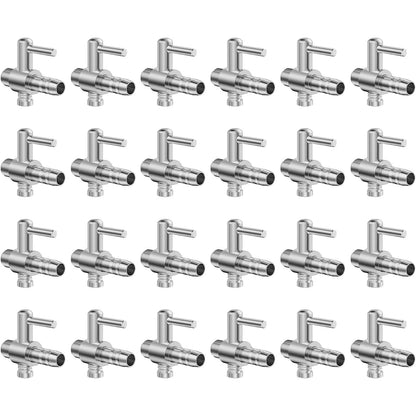 Pawfly 24 Pack Aquarium Thread Air Control Valves for 3/16" ID Threaded