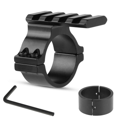 FENTUK 1"/25.4mm & 30mm Rifle Scope Ring Adaptor with Rail - Tactical Black