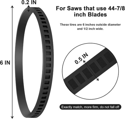 2 Pack 45-69-0010 Blade Pulley Tires Replacement For Bandsaw Part Deep Black