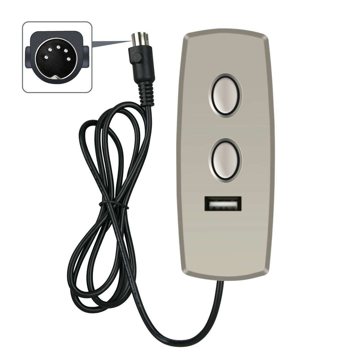 For Okin 2 Button 5 Pin Lift Chair or Power Recliner Hand Control with USB