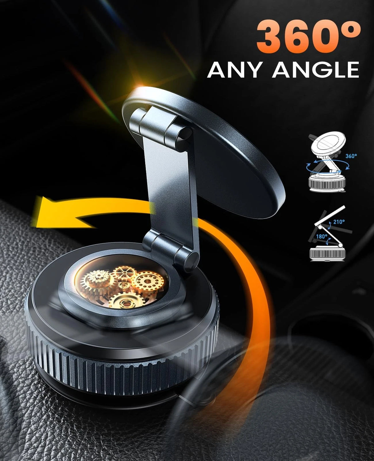 Jononser Suction Phone Mount for Car Dashboard/Windshield - Black