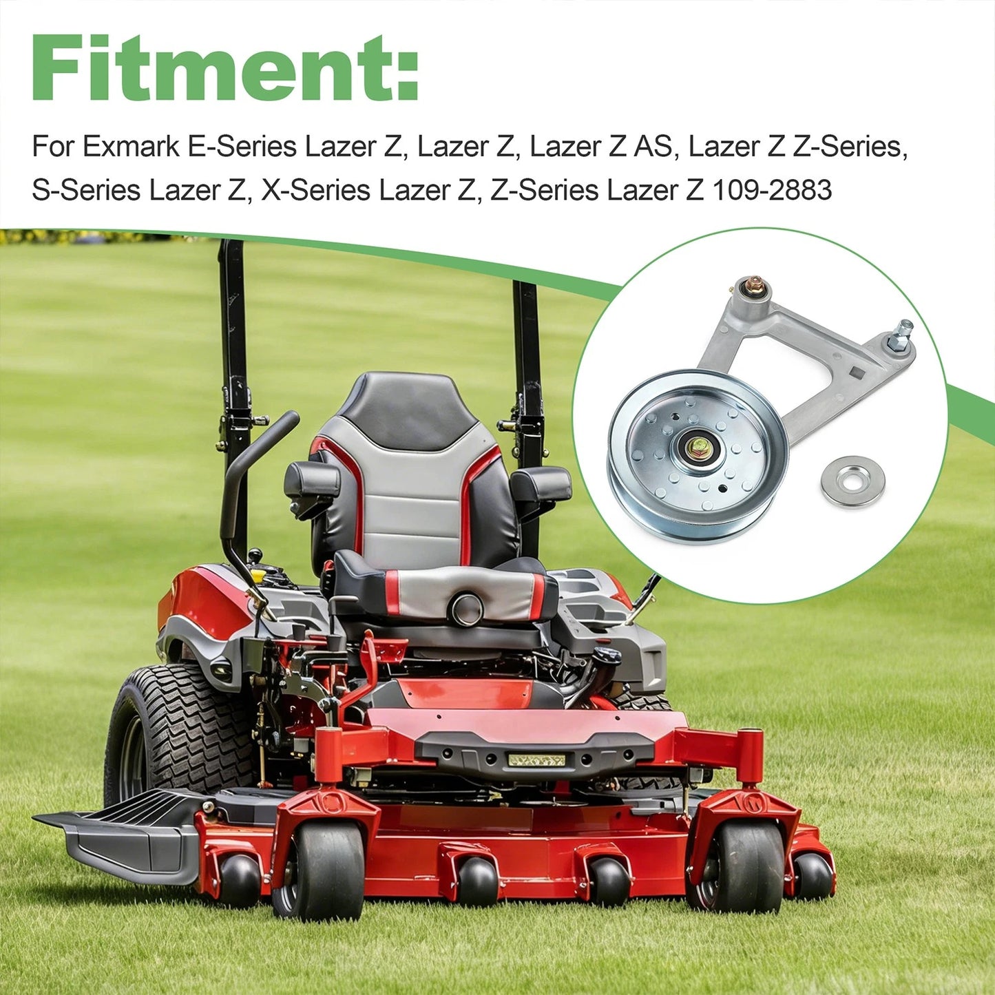 Deck Idler Fits Exmark Lazer Z AS E S X Z Series Replaces 116-3755 109-2883