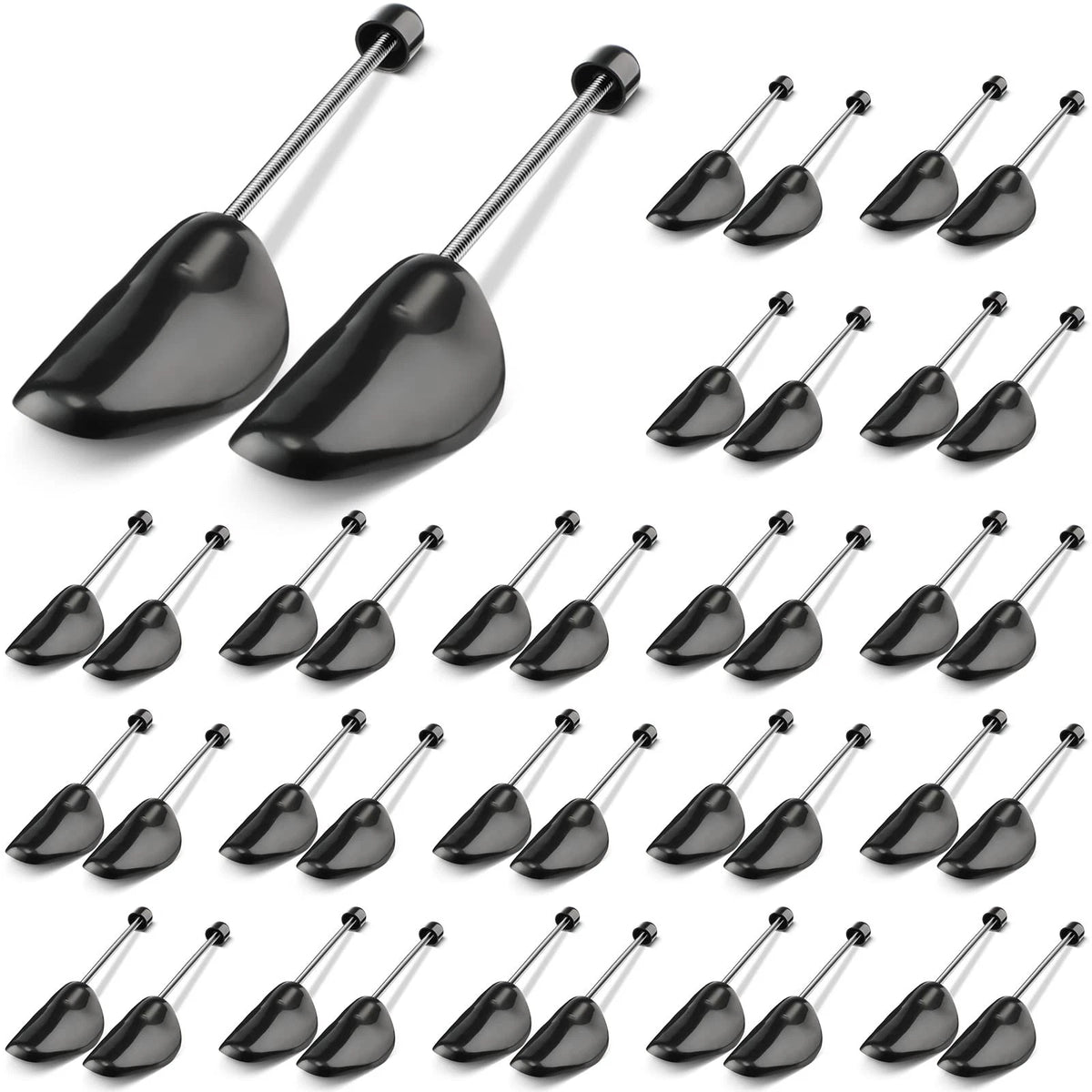Sieral 20 Pairs Spring Shoe Tree Stretcher As picture show, Black