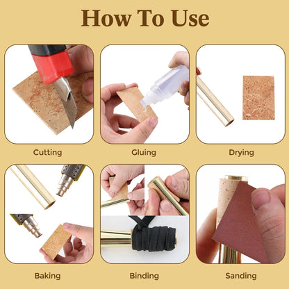 EASTROCK Alto Sax Neck Cork, 10pcs Saxophone Key 5 Cork with 10 Buttons
