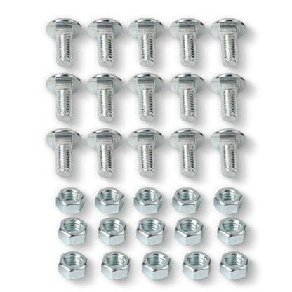 28pc Bumper Bolts Kit Metal Cap Front+Rear For Chevelle Nova Lemans Cutlass