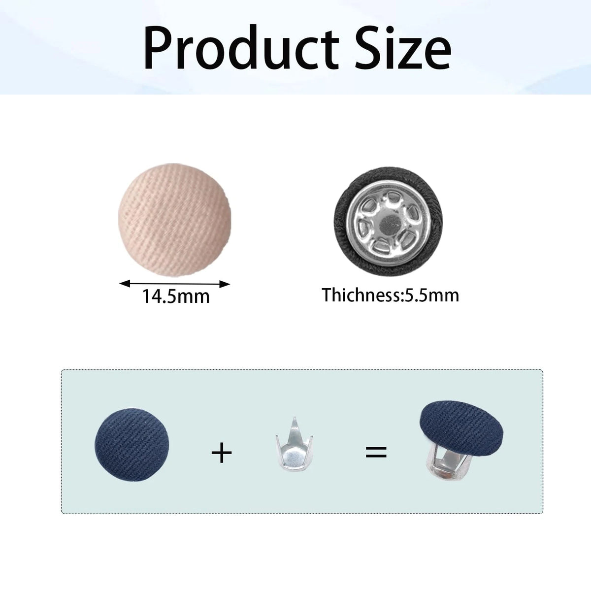 20sets 4 Colors Baseball Cap Top Button Replacement, 0.57 inches, 4