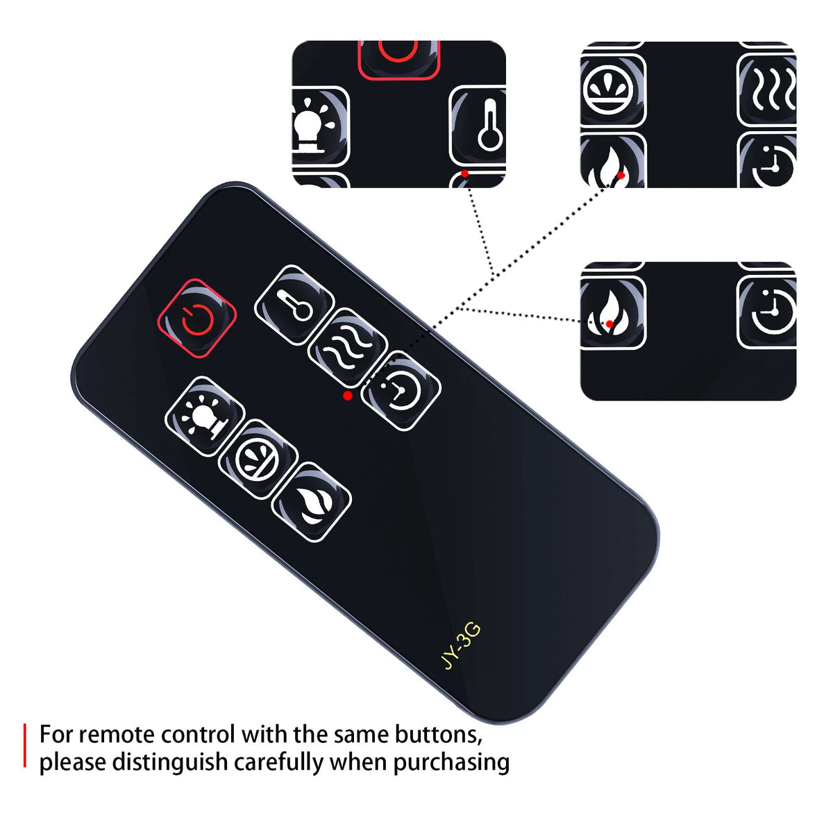 Remote Control For Della Muskoka Pleasant Hearth Electric Fireplace 259-35-86