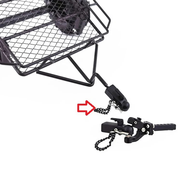 Metal Trailer Hook Drop Hitch Receiver Set For Traxxas TRX4 RC Car Crawler yy