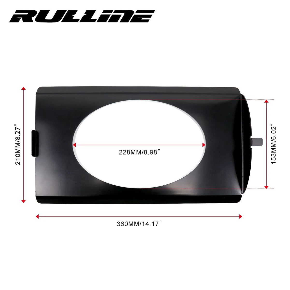 RULLINE Behind Seat Speaker Brackets Compatible with 1973-1987 Chevy Black