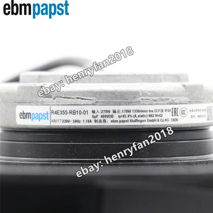 Ebmpapst R4E355-RB10-01 Centrifugal Fan 230V 270W 50Hz Cooling Fan