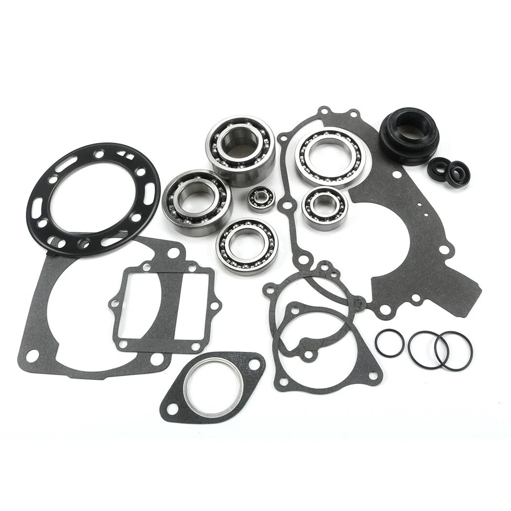 For POLARIS 400L 400 COMPLETE ENGINE REBUILD KIT CRANKSHAFT BEARING SEALS GASKET