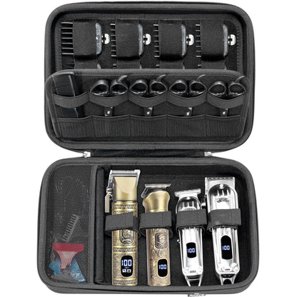 RAIACE Hard Travel Storage Case Compatible with Hair Clippers, Medium, Black