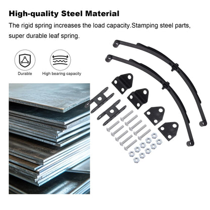 Hobbypark Stiff Leaf Spring Suspension Steel Bar Kit for 1/10 RC Rock Black