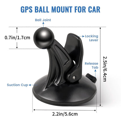 17mm Suction Cup GPS Cradle Holder For Garmin Nuvi Dezl RV Drive Smart Dashboard