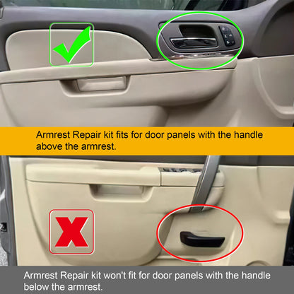 Front Driver Side Armrest Repair with Door Release Dandle above Armrest 27 inch