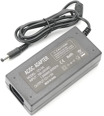 12V 5A Power Supply Adapter, AC100-240V to DC12V Converter Transformer