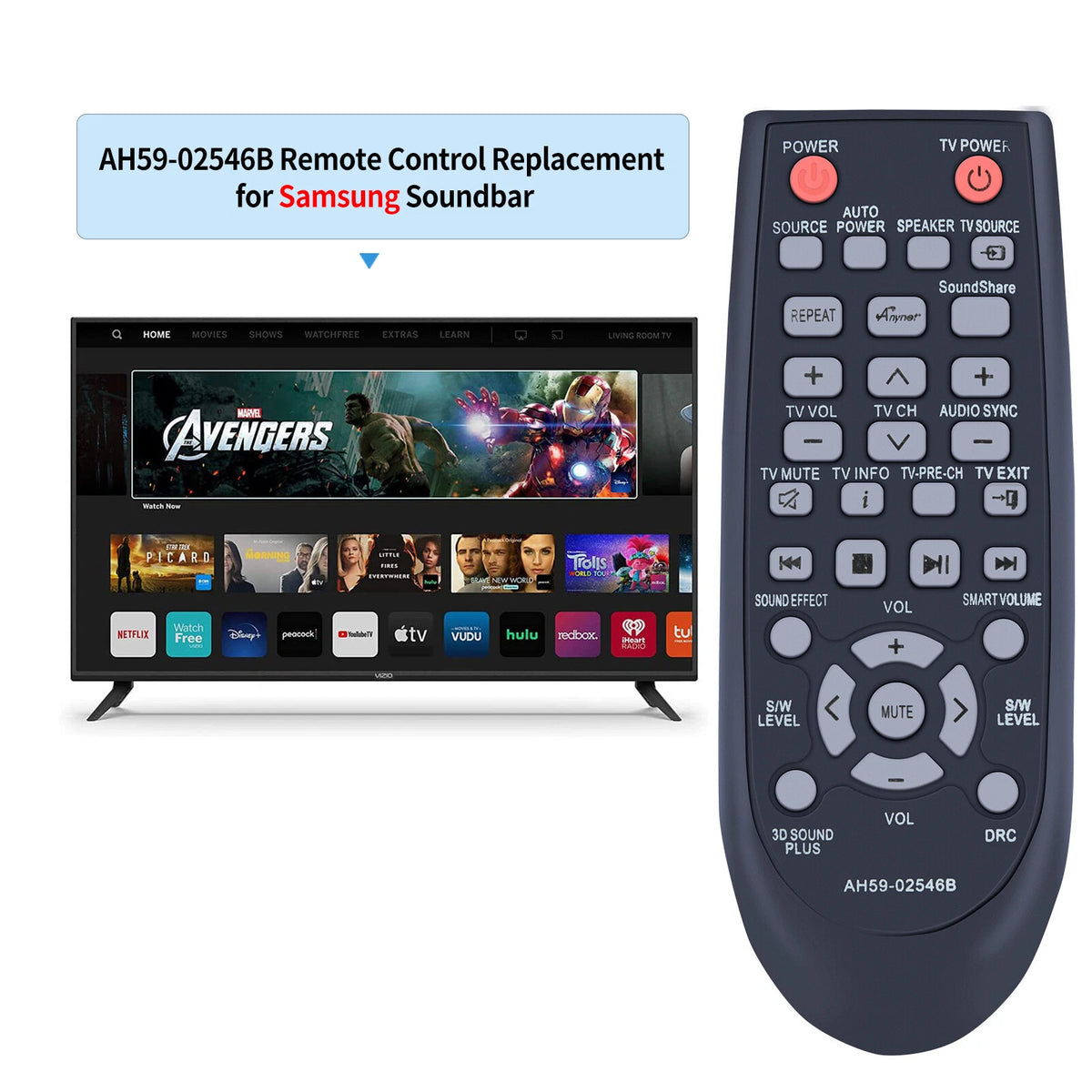 Remote Control For Samsung Soundbar HW-F550 HW-F551 HW-FM55C HW-F550/ZA