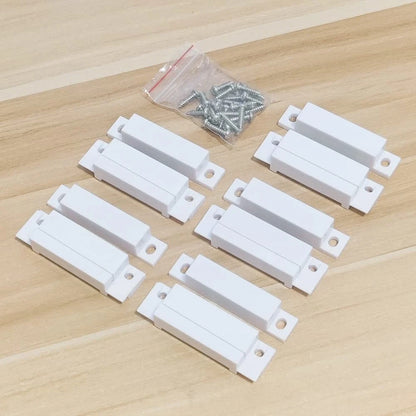 WESUA 5 Pack Surface Mounted NC Magnetic Door Contacts Switch Sensor white