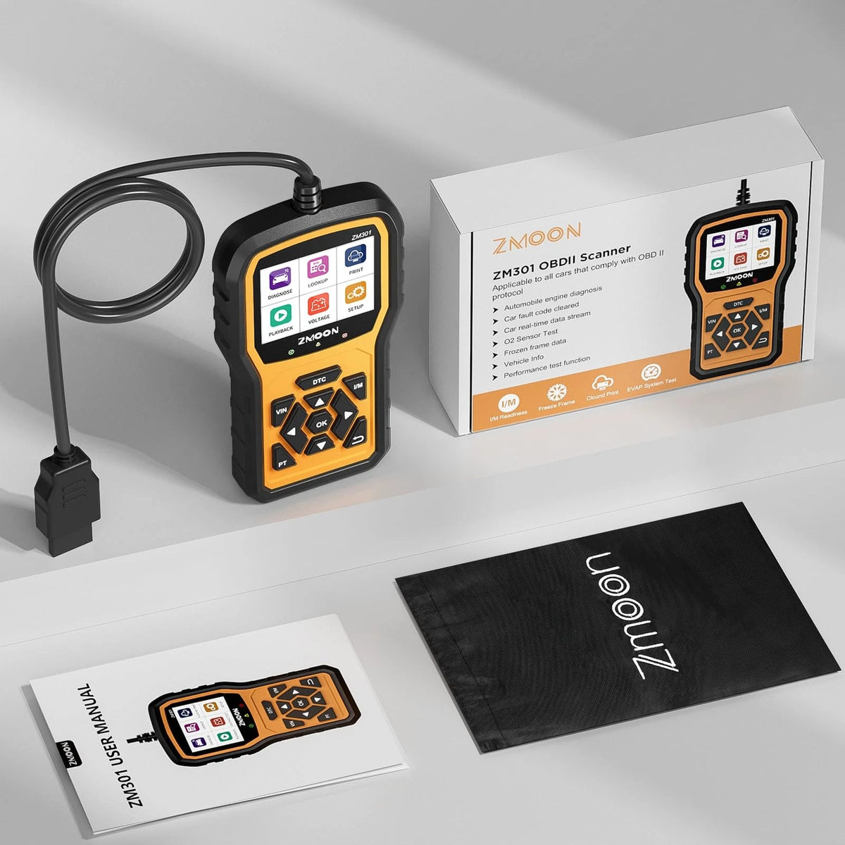 ZMOON ZM301 OBD2 Scanner Diagnostic Tool, Car Code Reader OBDII/EOBD...