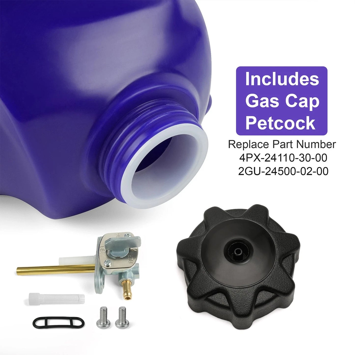 ‌4PX-24110-30-00 Fuel Gas Tank for Yamaha TTR250 96-06 Includes Gas Cap,Petcock