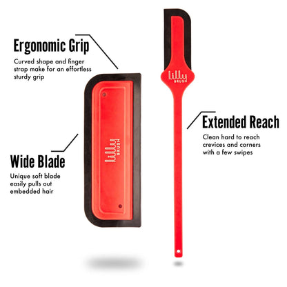 Lilly Brush Pro Pet Hair Removal Tool Kit | Classic Red