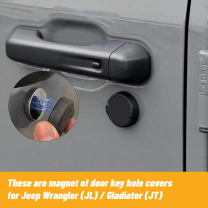 For Jeep Wrangler (JL) / Gladiator (JT) 2018-2024 Car Door Keyhole Cover