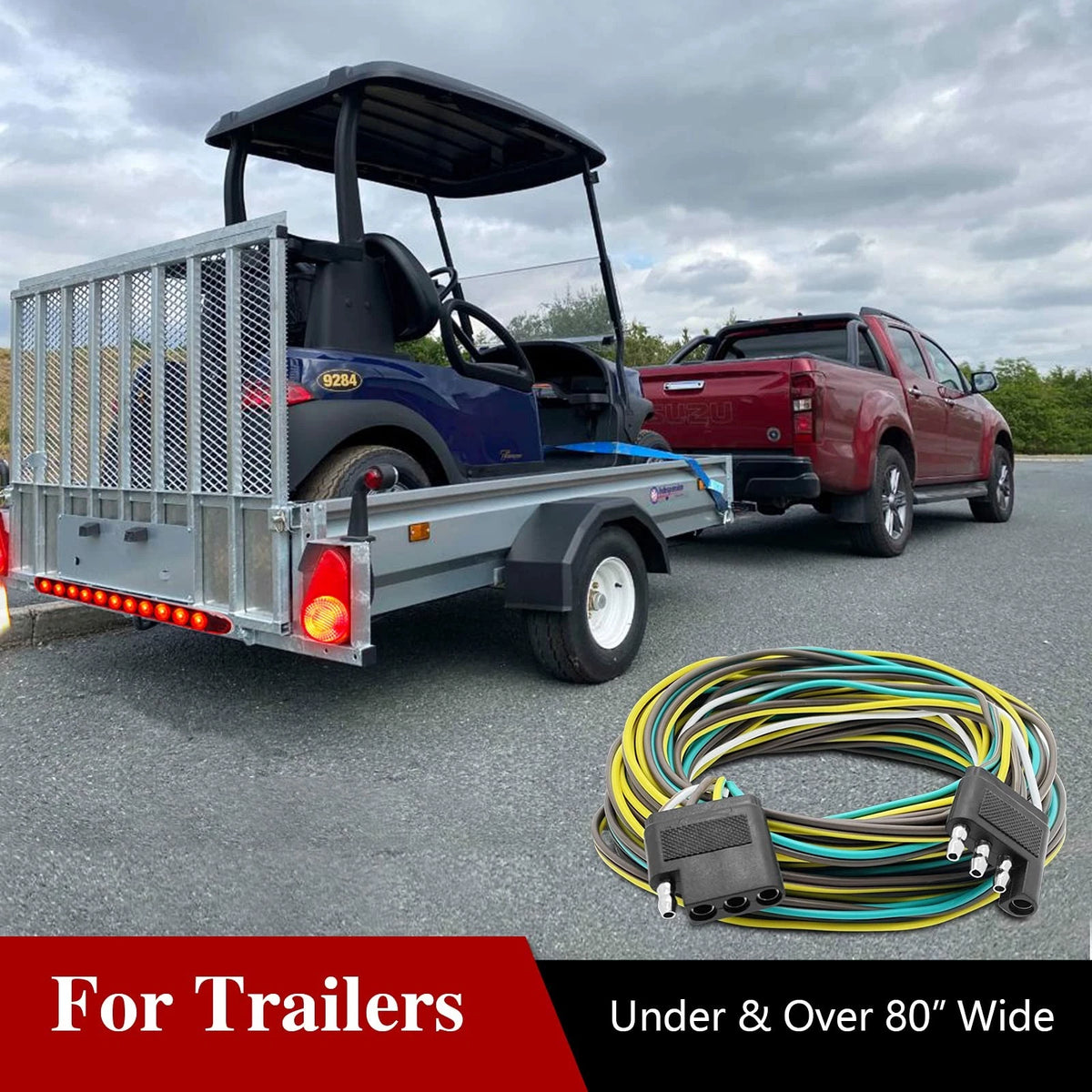 LIMICAR Trailer Wiring Harness Kit, 25ft Wire with 25FT