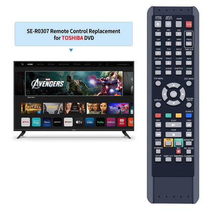SE-R0307 Remote Control For Toshiba DVD Player D-VR18DTKB D-VR18DT DVR18DT
