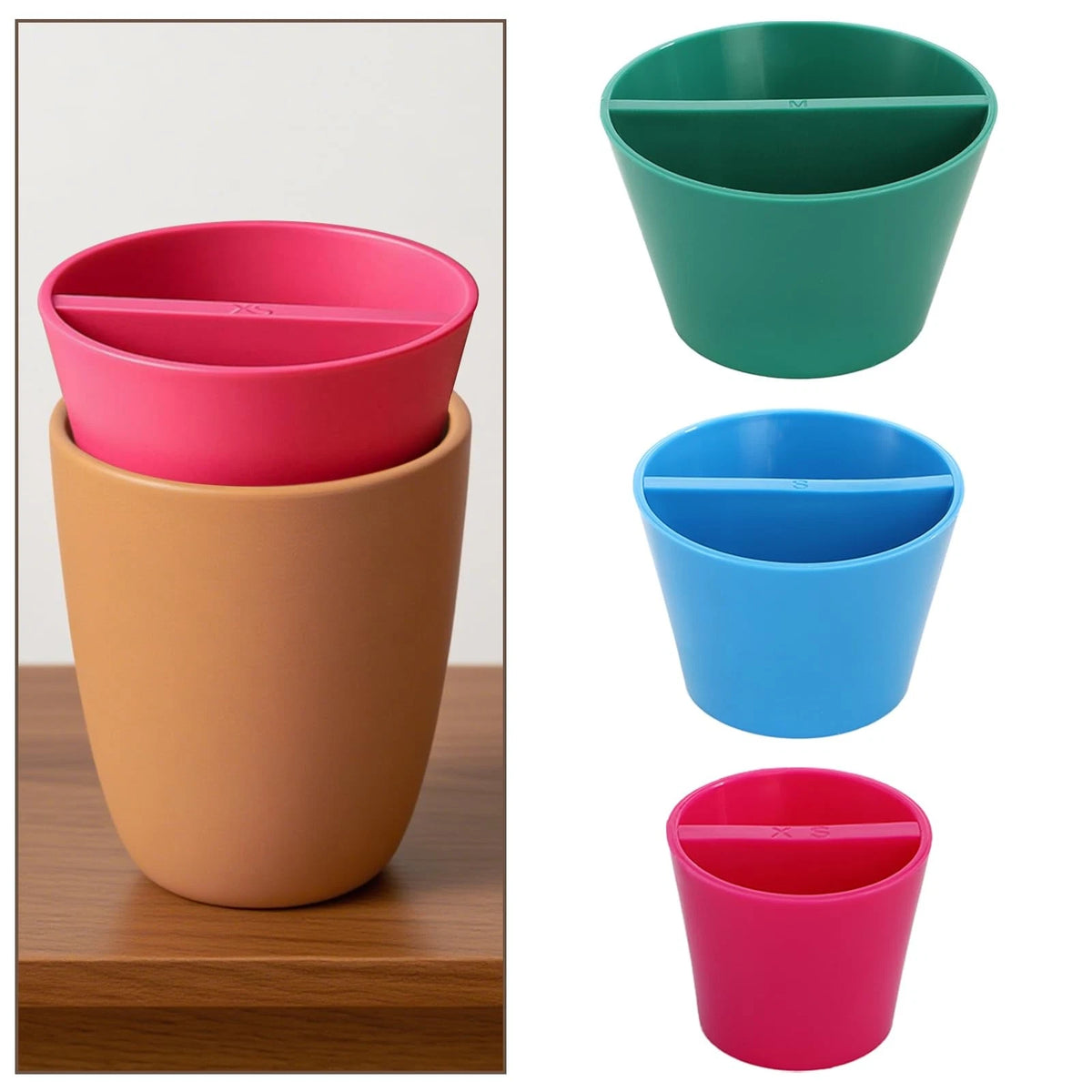 ZENFUN 3 Packs Rim Cone Pottery Tool, 3 Sizes Ceramic blue, pink, green