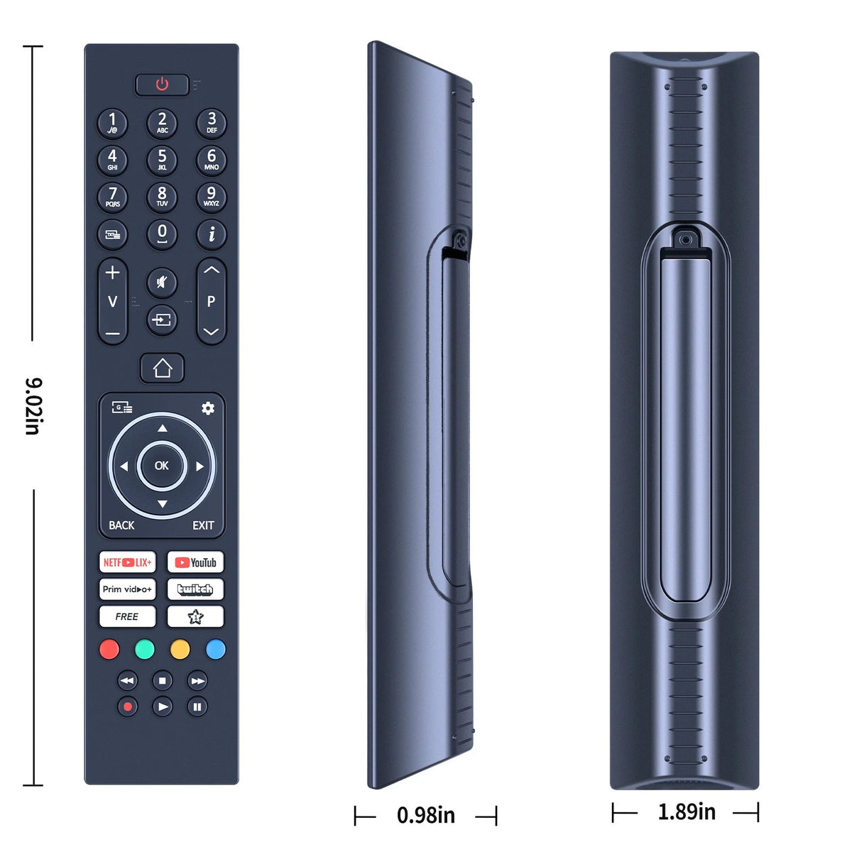 Replacement Remote Control For JVC LT-65VUQ3455 Smart TV