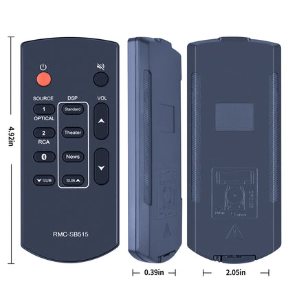 RMC-SB515 Remote Control For Insignia Soundbar NS-SB515 NSSB515