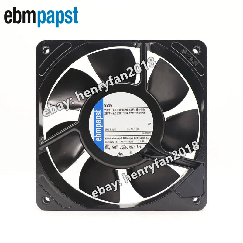 Ebmpapst 9956 Axial Fan AC 230V 14/12W 80/70mA 120*120*25mm Silent Cooling Fan
