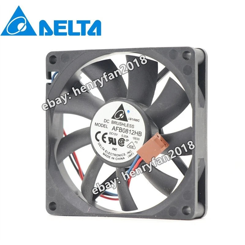 For Delta AFB0812HB Axial Fan DC 12V 0.2A 80*80*15MM Server /Case Cooling Fan