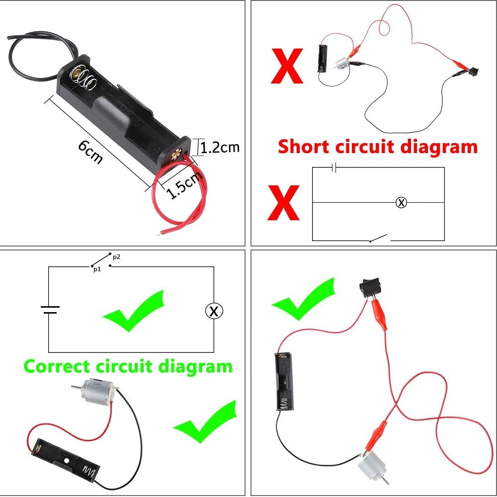 Sntieecr Electric Circuit Motor Kit, Science Experiment Educational Small