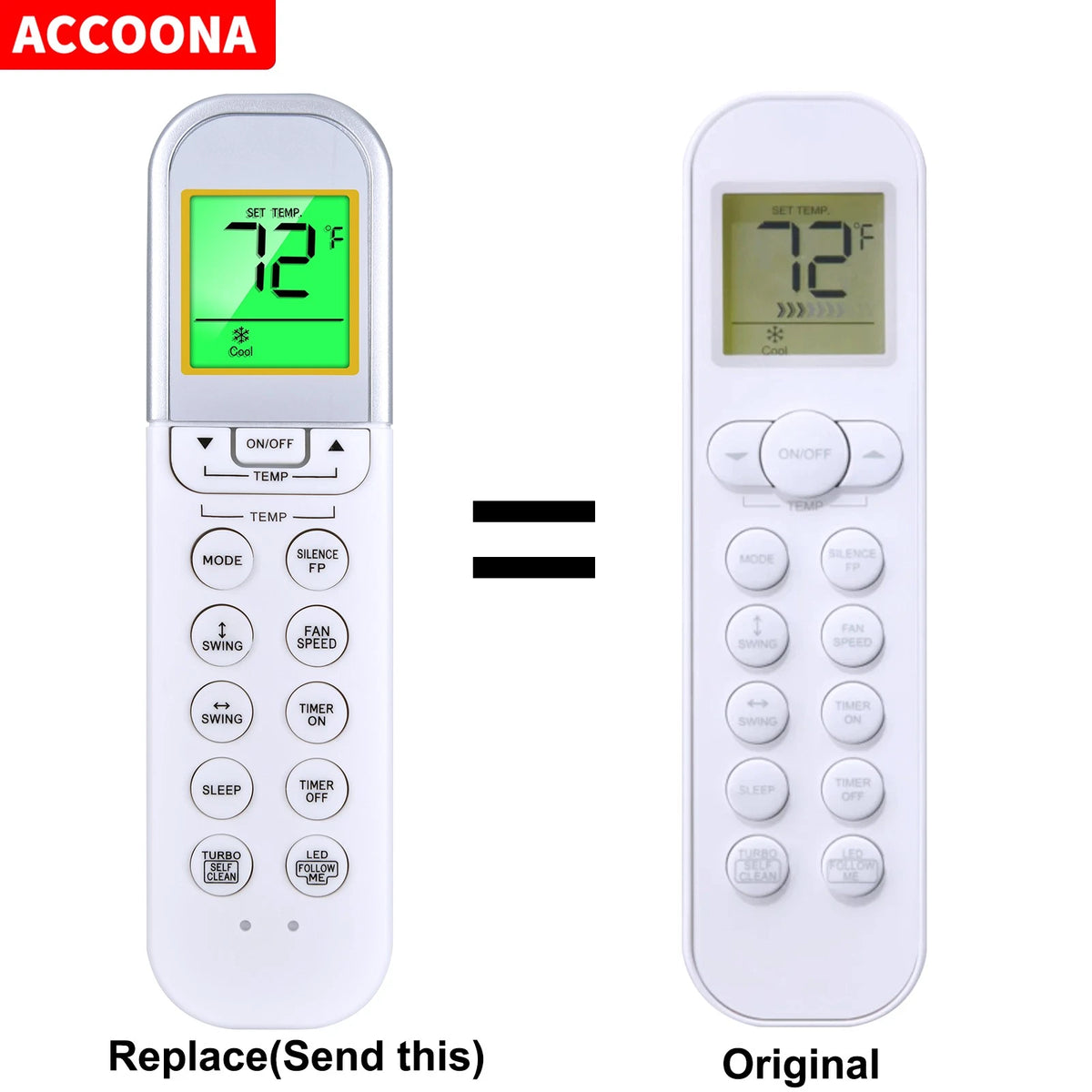 RG36F1(B)/BGEFU1 Remote Control For Cooper&Hunter Ductless Mini Split Heat