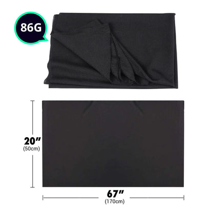 Facmogu Speaker Grill Cloth, 67"x20" 67" x 20" (170 x 50 cm), Black Tulle