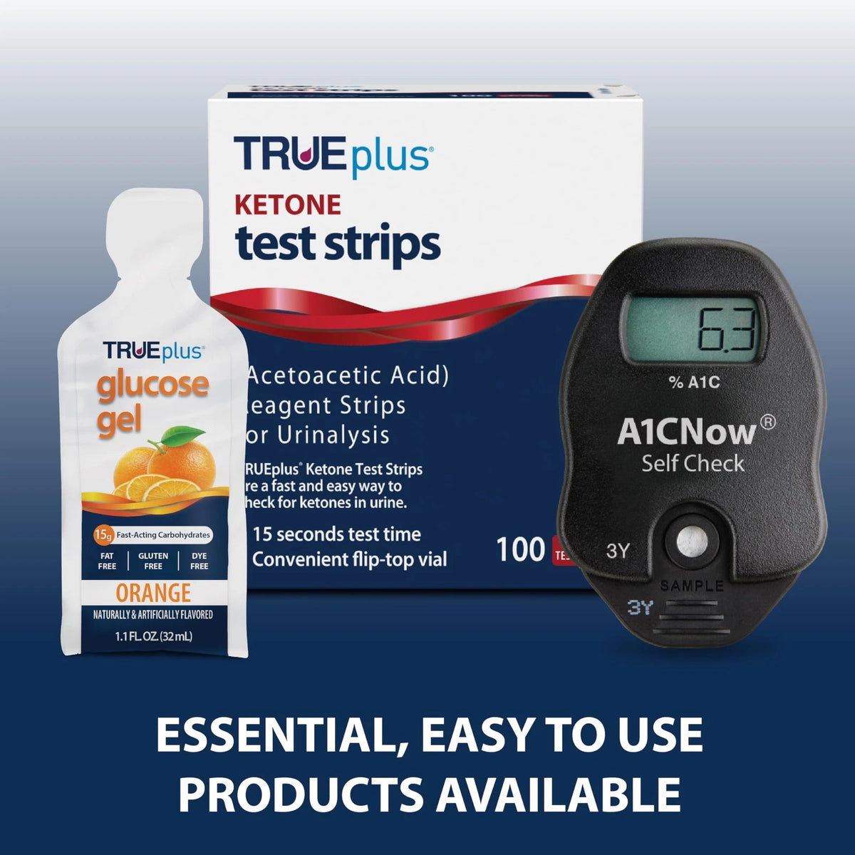 TRUEplus Ketone Test Strips, Urinalysis Sticks 100 Count (Pack of 1)